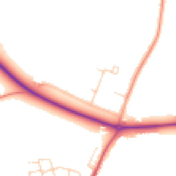 Daytime road noise heatmap for CM16 6EX