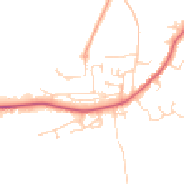 Daytime road noise heatmap for CM16 6FL