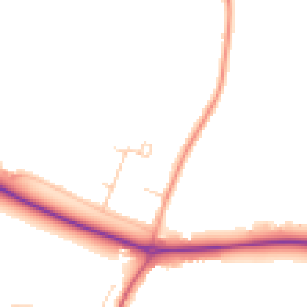 Daytime road noise heatmap for CM16 6HD