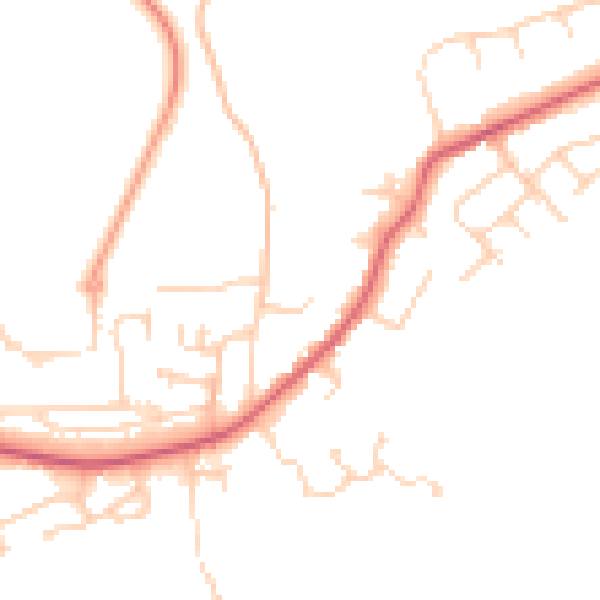 Daytime road noise heatmap for CM16 6JB