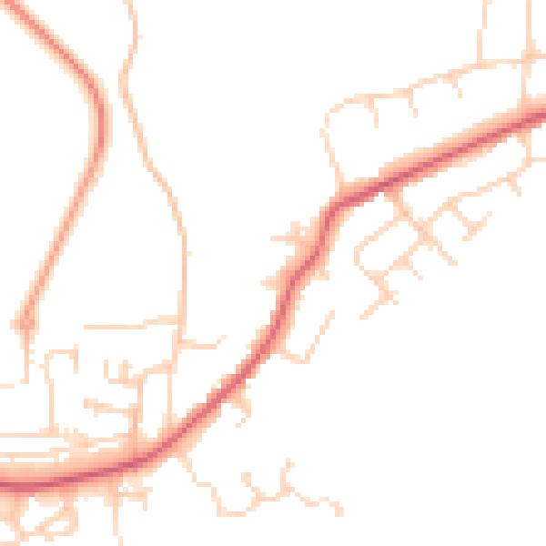 Daytime road noise heatmap for CM16 6JD