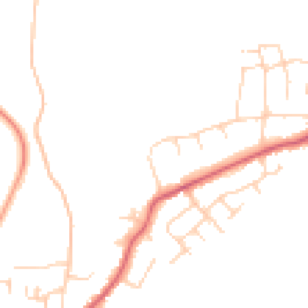 Daytime road noise heatmap for CM16 6JE