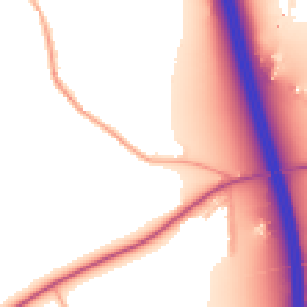 Daytime road noise heatmap for CM16 6LG