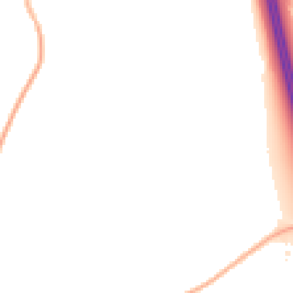 Night-time road noise heatmap for CM16 6LQ