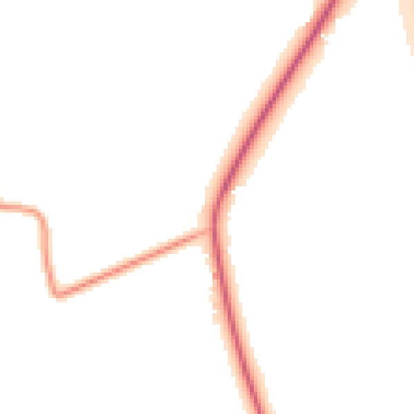 Daytime road noise heatmap for CM16 6NA