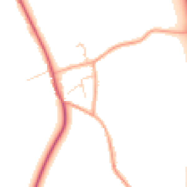 Daytime road noise heatmap for CM16 6NF