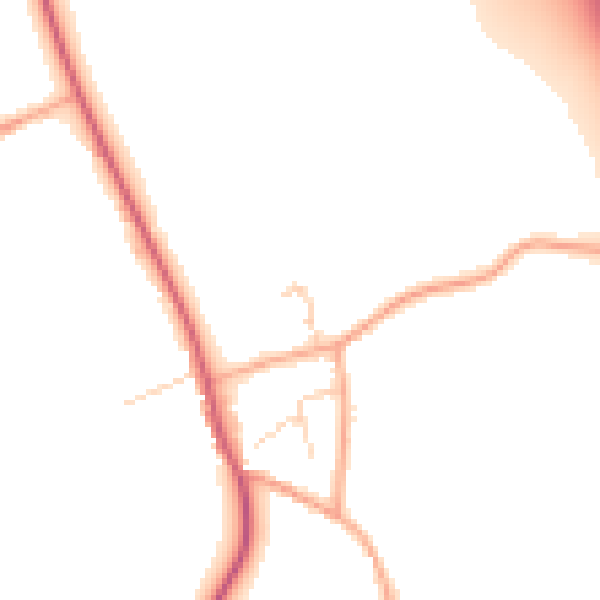 Daytime road noise heatmap for CM16 6NG