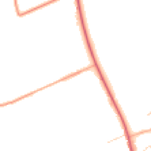 Daytime road noise heatmap for CM16 6NJ