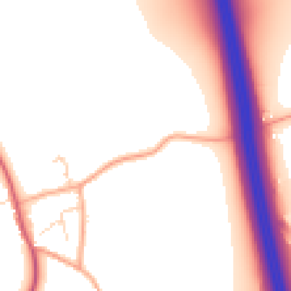 Daytime road noise heatmap for CM16 6NY