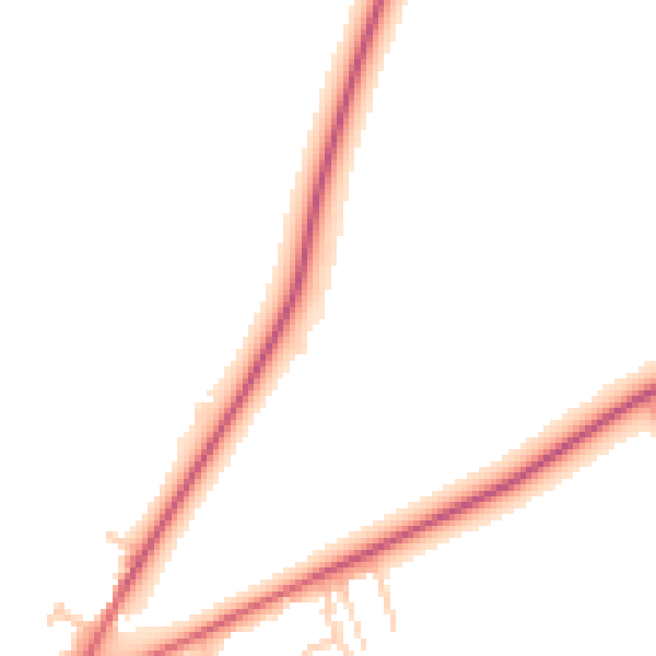 Daytime road noise heatmap for CM16 6TH