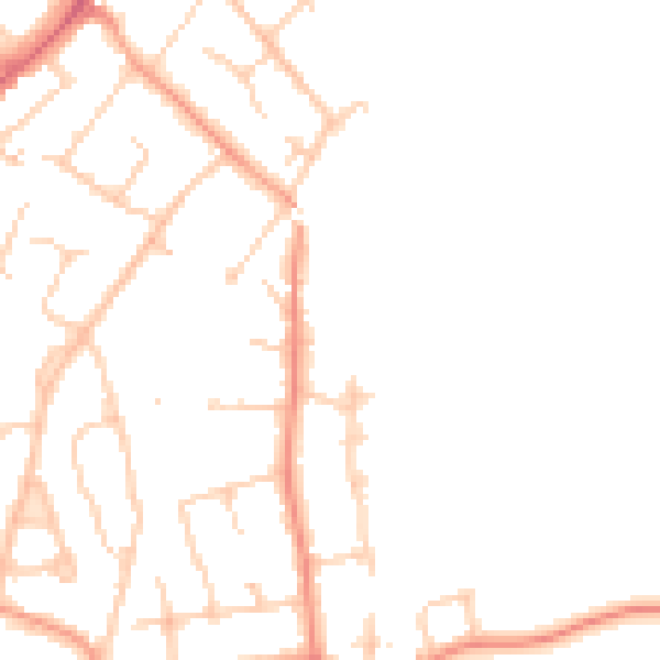 Daytime road noise heatmap for CM16 7AA
