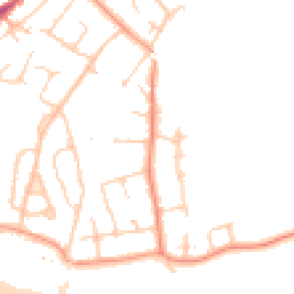 Daytime road noise heatmap for CM16 7AP