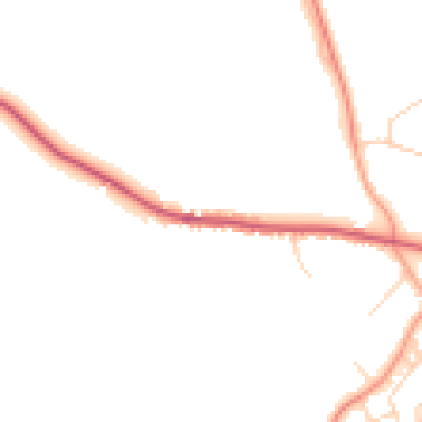 Daytime road noise heatmap for CM16 7DS