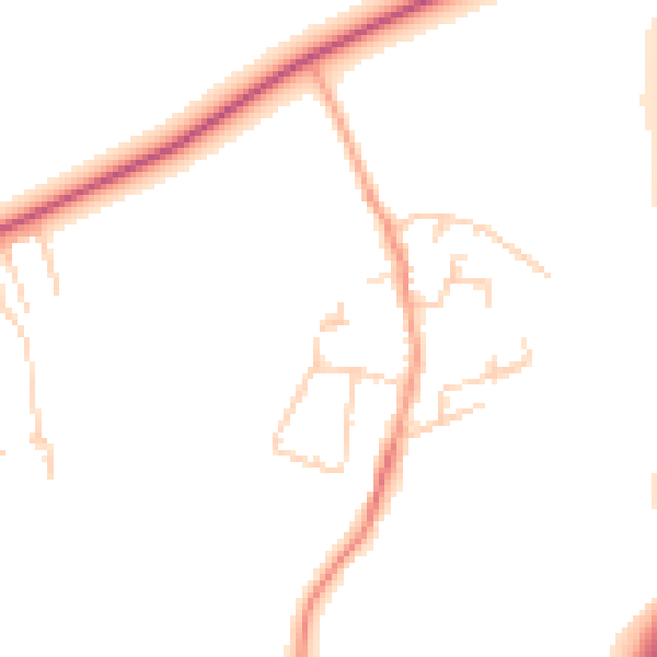 Daytime road noise heatmap for CM16 7FG