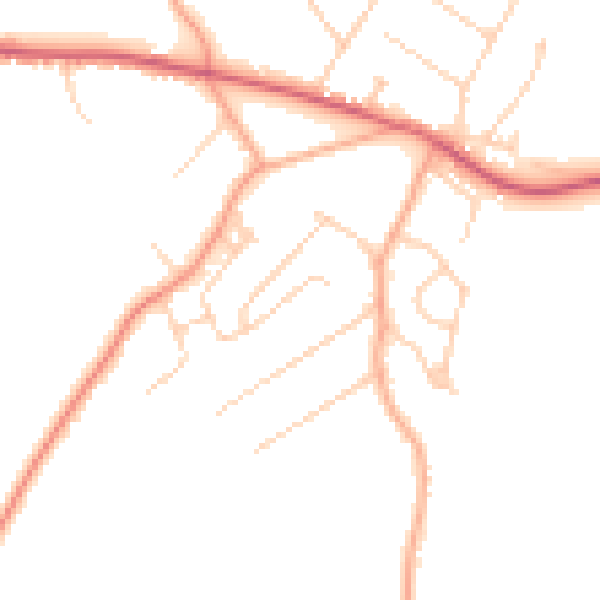 Daytime road noise heatmap for CM16 7JT