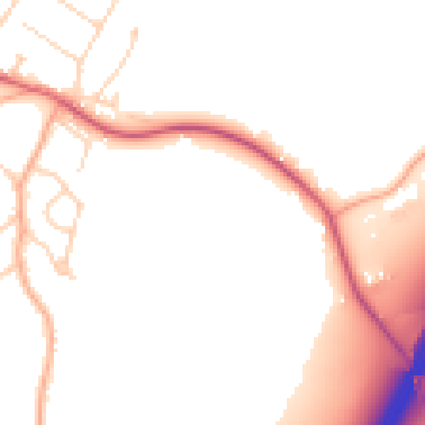 Daytime road noise heatmap for CM16 7NL
