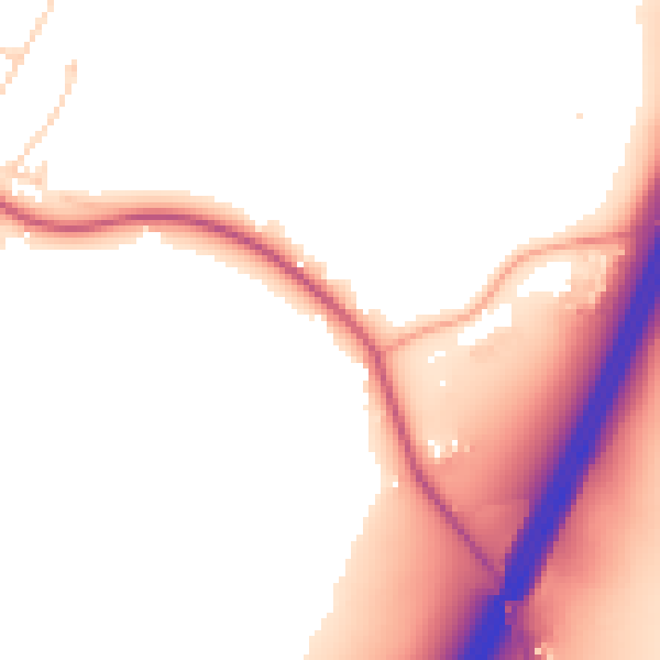 Daytime road noise heatmap for CM16 7NN