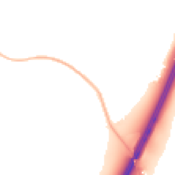 Night-time road noise heatmap for CM16 7NN