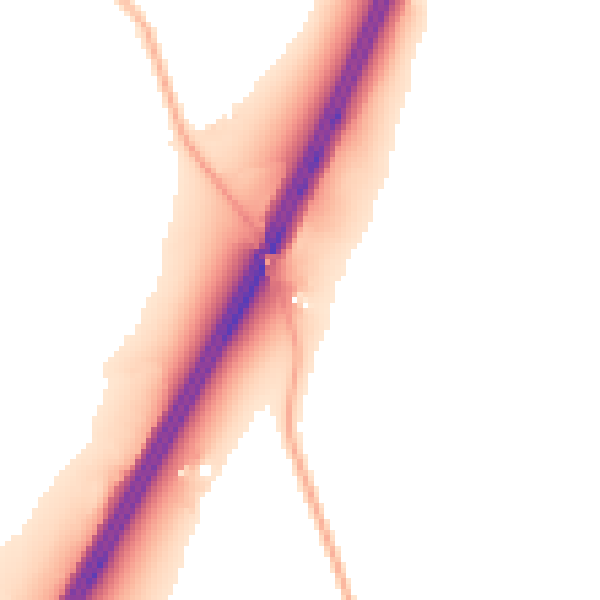 Night-time road noise heatmap for CM16 7NP