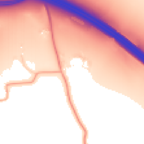 Daytime road noise heatmap for CM16 7NY