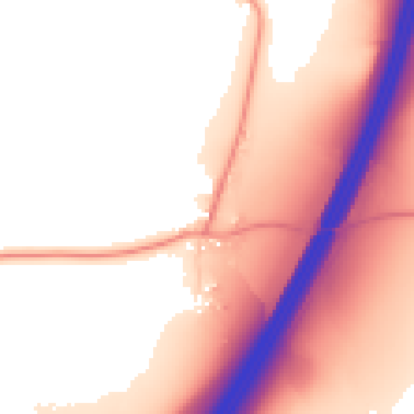 Daytime road noise heatmap for CM16 7PG