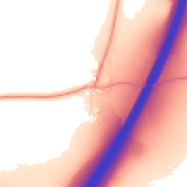Daytime road noise heatmap for CM16 7PY