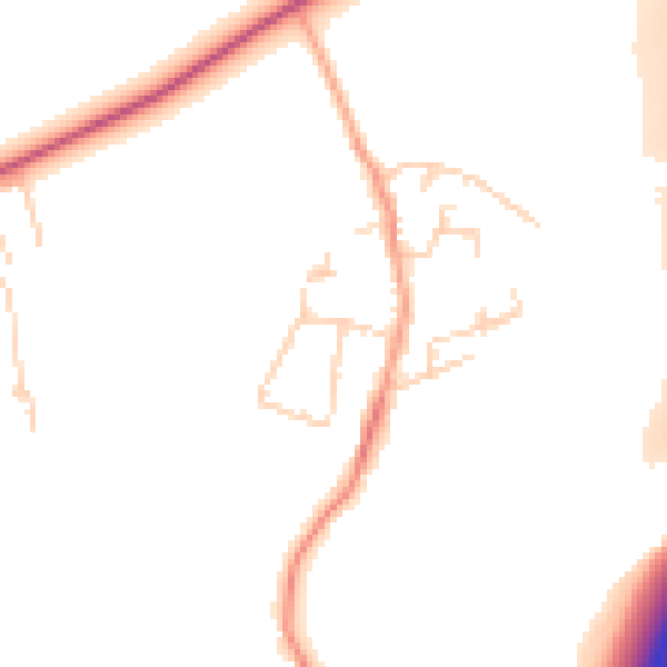 Daytime road noise heatmap for CM16 7QY