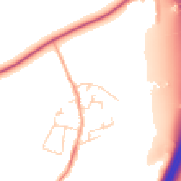 Daytime road noise heatmap for CM16 7RN