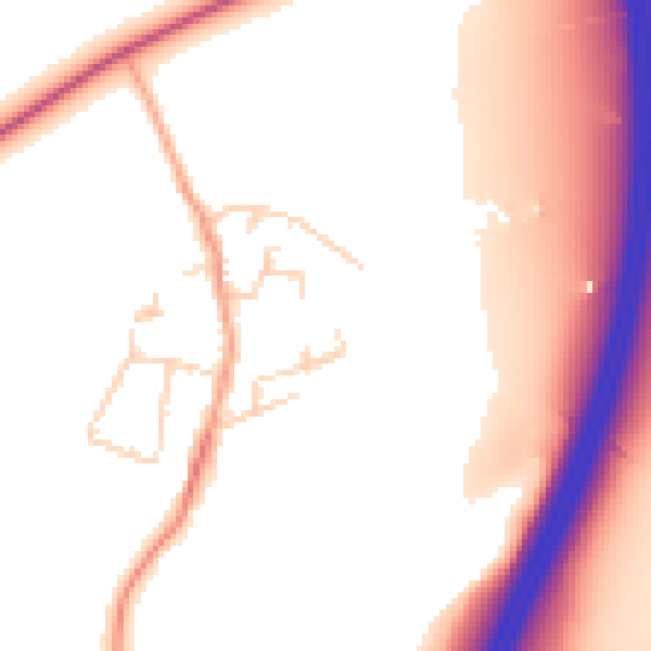 Daytime road noise heatmap for CM16 7RQ