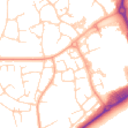 Daytime road noise heatmap for CM19 4AG