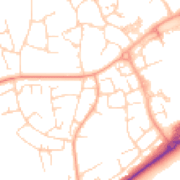 Daytime road noise heatmap for CM19 4AJ