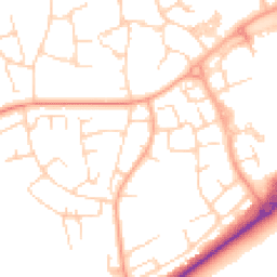 Daytime road noise heatmap for CM19 4AL
