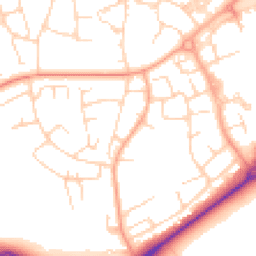 Daytime road noise heatmap for CM19 4AN