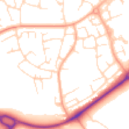 Daytime road noise heatmap for CM19 4AP