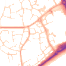 Daytime road noise heatmap for CM19 4AQ