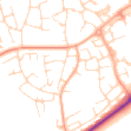 Daytime road noise heatmap for CM19 4AR