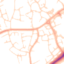 Daytime road noise heatmap for CM19 4AS
