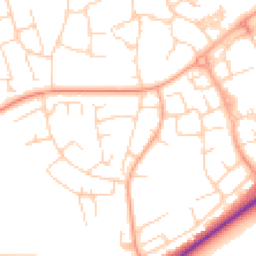 Daytime road noise heatmap for CM19 4AU