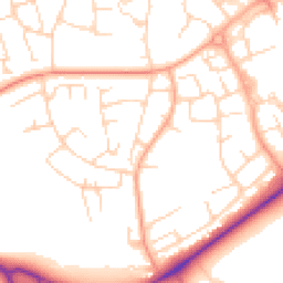 Daytime road noise heatmap for CM19 4AW