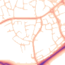 Daytime road noise heatmap for CM19 4AY
