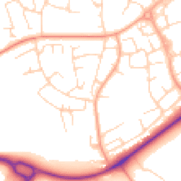 Daytime road noise heatmap for CM19 4BA
