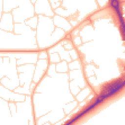 Daytime road noise heatmap for CM19 4BS