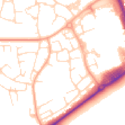 Daytime road noise heatmap for CM19 4BY