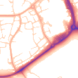 Daytime road noise heatmap for CM19 4DA