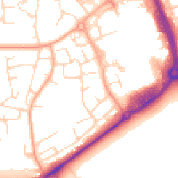 Daytime road noise heatmap for CM19 4DD