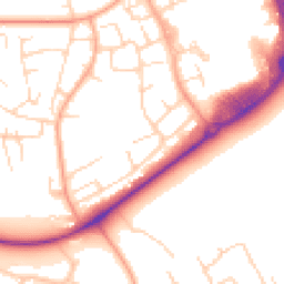 Daytime road noise heatmap for CM19 4DE