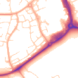 Daytime road noise heatmap for CM19 4DF