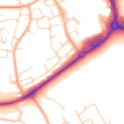 Daytime road noise heatmap for CM19 4DH