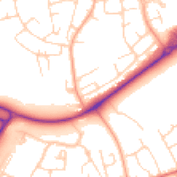 Daytime road noise heatmap for CM19 4DP