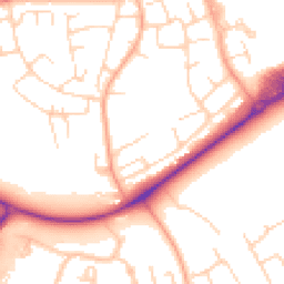 Daytime road noise heatmap for CM19 4DR